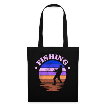 Fishing, Angler, Fisherman Fishing and Pike Fishing - Tote Bag - black - Front