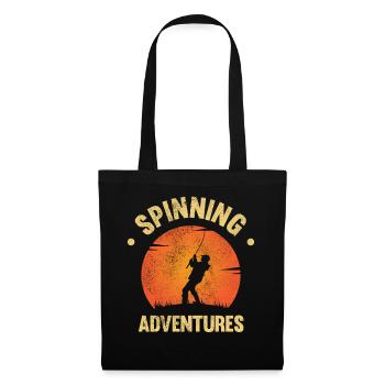 Fishing, Angler, Fisherman Fishing and Pike Fishing - Tote Bag - black - Front