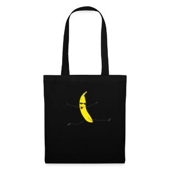 Banana Split Banane Früchte Gesunde Ernährung - Stoffbeutel - Schwarz - Vorne