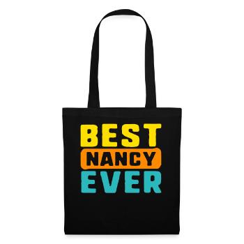 Customized Shirt, Best Nancy Ever Vintage Retro - Tote Bag - black - Front