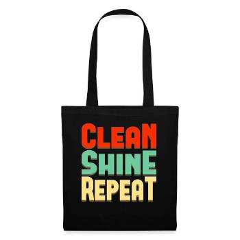 Clean Shine Repeat Detailer Auto Liebhaber Tuner - Stoffbeutel - Schwarz - Vorne