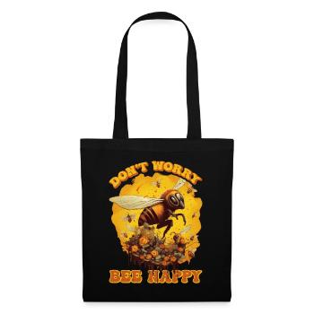 Don't Worry Bee Happy 46 - Tote Bag - black - Front