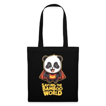 Panda as a superhero - Tote Bag - black - Front