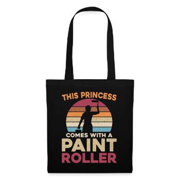 Peintre en bâtiment Décorateur Femme - Sac en tissu - noir - Devant