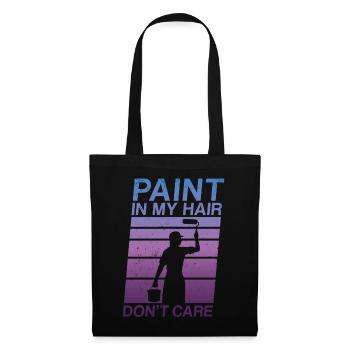 Peintre en bâtiment Décorateur Femme - Sac en tissu - noir - Devant