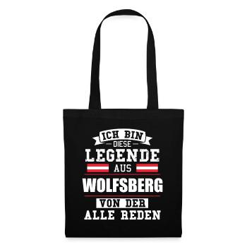 Stadt Wolfsberg Österreich Legende Spruch - Stoffbeutel - Schwarz - Vorne