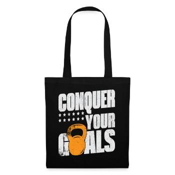 Conquer Your Goals Exercise Gym Lover - Stoffbeutel - Schwarz - Vorne