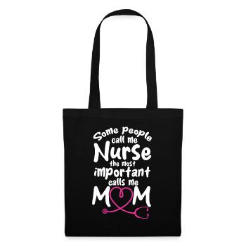 Infirmière d’hôpital Maman Infirmière gériatrique Maman - Sac en tissu - noir - Devant