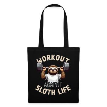 Drôle paresseux séance d’entraînement gymnase disant conception - Sac en tissu - noir - Devant
