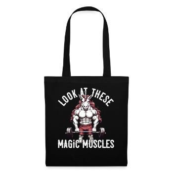 Magic Muscles Unicorn Powerlifting Fun - Tote Bag - black - Front