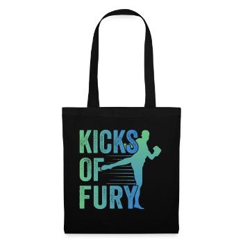 Kickboxer Martial Arts Kickboxing Kickboxen - Stoffbeutel - Schwarz - Vorne