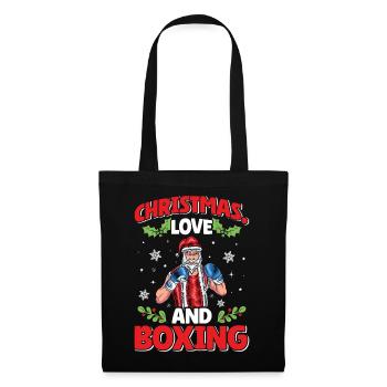 Christmas Love Boxing Boxer Christmas Gift - Tote Bag - black - Front