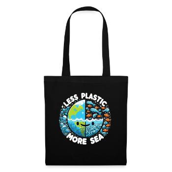 Moins de plastique, plus d’environnementalistes de l’environnement marin - Sac en tissu - noir - Devant