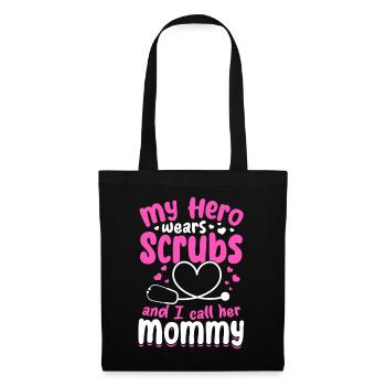 Nursing - My Hero Wears Scrubs And i Call Her Momm - Tote Bag - black - Front