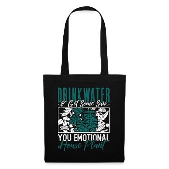 Houseplants Drink Water & Get Some Sun Flower Pot - Tote Bag - black - Front