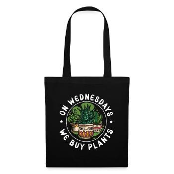 Plantes d’intérieur Le mercredi, nous achetons des plantes Fleuriste - Sac en tissu - noir - Devant
