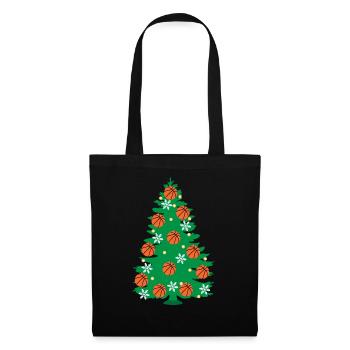 Basketball Christmas Tree Basket Hunter Fest - Tote Bag - black - Front