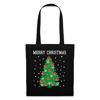 Arbre de Noël joyeux bball pour les fans de sport - Sac en tissu - noir - Devant