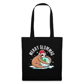 Merry Slowmas - Stoffbeutel - Schwarz - Vorne