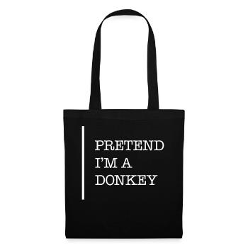 Chemise d’Halloween, faire semblant que je suis une poche d’âne - Sac en tissu - noir - Devant