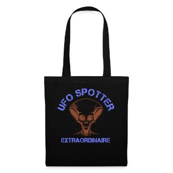 Alien, UFO, UAP, Space, Space Flying Object - Tote Bag - black - Front