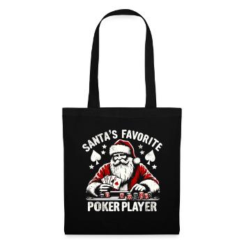 Christmas Santa Claus Poker Player - Tote Bag - black - Front