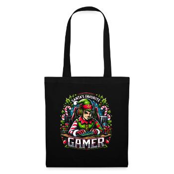 Noël Elf Gaming Noël Gamer - Sac en tissu - noir - Devant