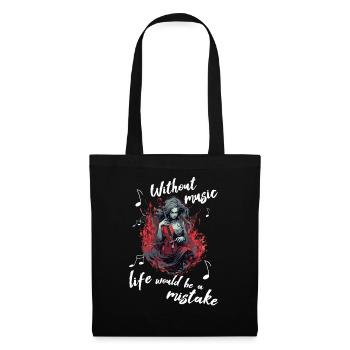 Violoncelliste violoncelliste occulte-gothique dictons drôles - Sac en tissu - noir - Devant