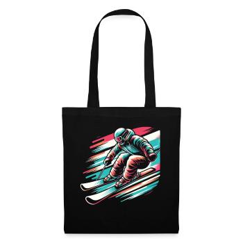 Winter Thrill: Skiers in the Snow - Tote Bag - black - Front
