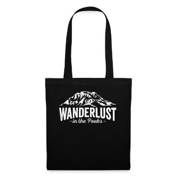 Wanderlust In The Peaks Mountain Adventure Hiking - Stoffbeutel - Schwarz - Vorne