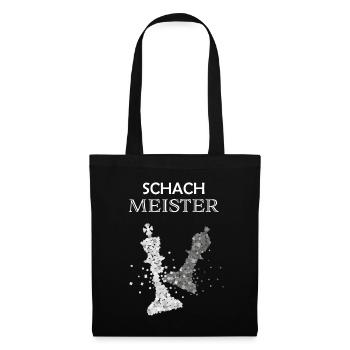 Schachmeister Schachspieler Schach Schachtunier - Stoffbeutel - Schwarz - Vorne