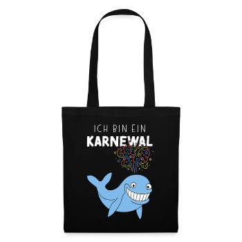 Ich bin ein Karnewal Karneval Konfetti Fastelovend - Stoffbeutel - Schwarz - Vorne