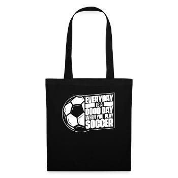 Everyday Is Good Day Fußballgott Fußballspieler - Stoffbeutel - Schwarz - Vorne