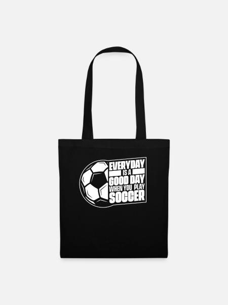 Everyday Is Good Day Fußballgott Fußballspieler - Stoffbeutel - Schwarz