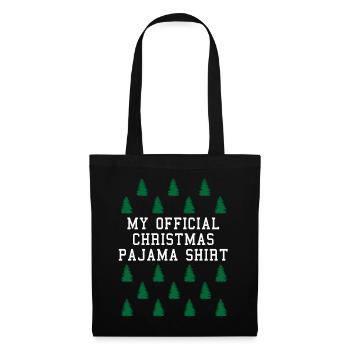 Christmas Forest Official Pajama Shirt - Tote Bag - black - Front