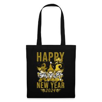 Bonne année 2024 - Sac en tissu - noir - Devant