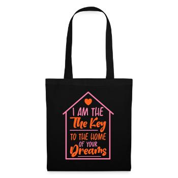 Je suis la clé de la maison de vos rêves 2 - Sac en tissu - noir - Devant