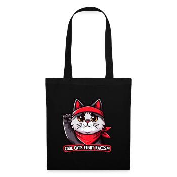 Les chats luttent contre le racisme antiracisme - Sac en tissu - noir - Devant