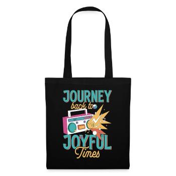 Journey Back to Joyful Times Vintage Retro Music L - Stoffbeutel - Schwarz - Vorne