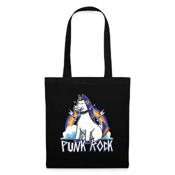 Licorne punk rock - Sac en tissu - noir - Devant