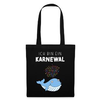 Ich bin ein Karnewal Karneval Konfetti Walkostüm - Stoffbeutel - Schwarz - Vorne