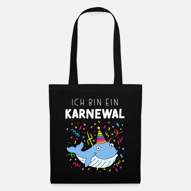 Ich bin ein Karnewal Kölner Karneval Konfetti - Stoffbeutel - Schwarz
