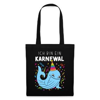 Ich bin ein Karnewal Kölner Karneval Konfetti Jeck - Stoffbeutel - Schwarz - Vorne