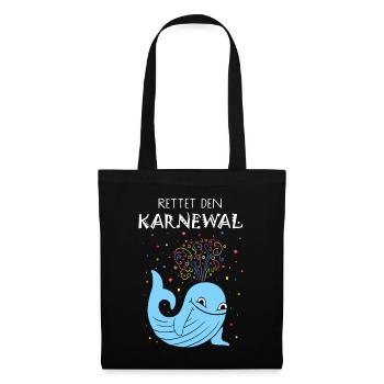 Karneval Fasching Konfetti Karnewal Kostümersatz - Stoffbeutel - Schwarz - Vorne