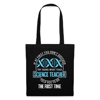 Teacher Shirt, If At First You Don't Succeed Try - Tote Bag - black - Front
