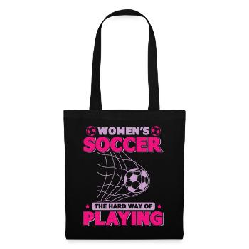 Soccer féminin, Football féminin, Football féminin - Sac en tissu - noir - Devant