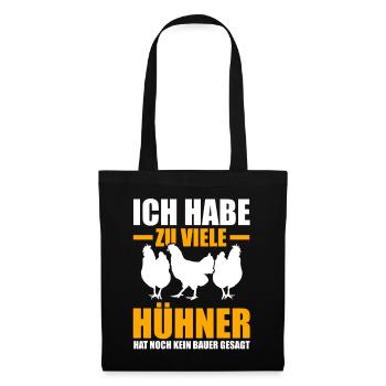 Huhn Hühnerstall Bauernhof Bauer Landwirt Hühner - Stoffbeutel - Schwarz - Vorne