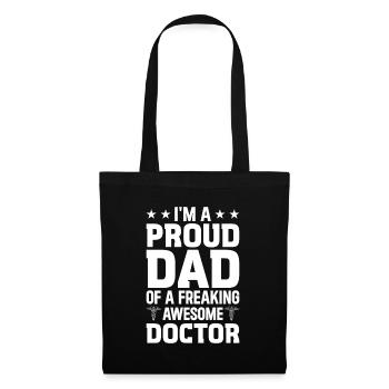 Docteur - Je suis un fier papa d’un doc génial - Sac en tissu - noir - Devant