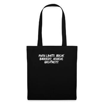 Fitness - Push limits, break barriers, achieve - Tote Bag - black - Front