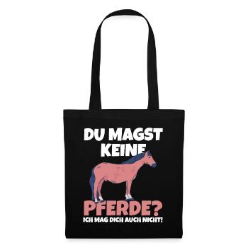 Pferd Reiten Bauernhof Bauer Pferdebesitzer Pferde - Stoffbeutel - Schwarz - Vorne